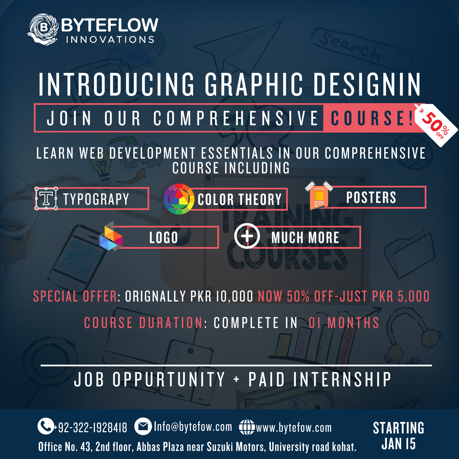 graphic designing course by BYTEFLOW INNOVATIONS
